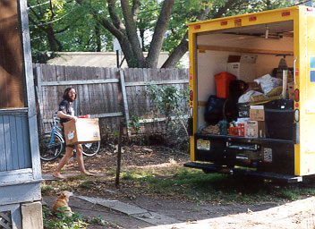 Loading the moving van